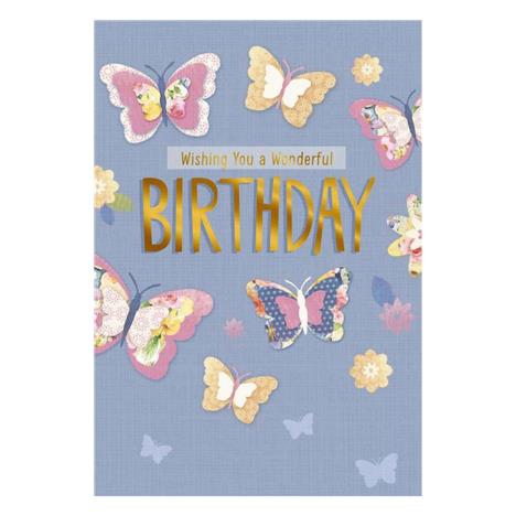 Butterfly Wonderful Birthday Card £0.50